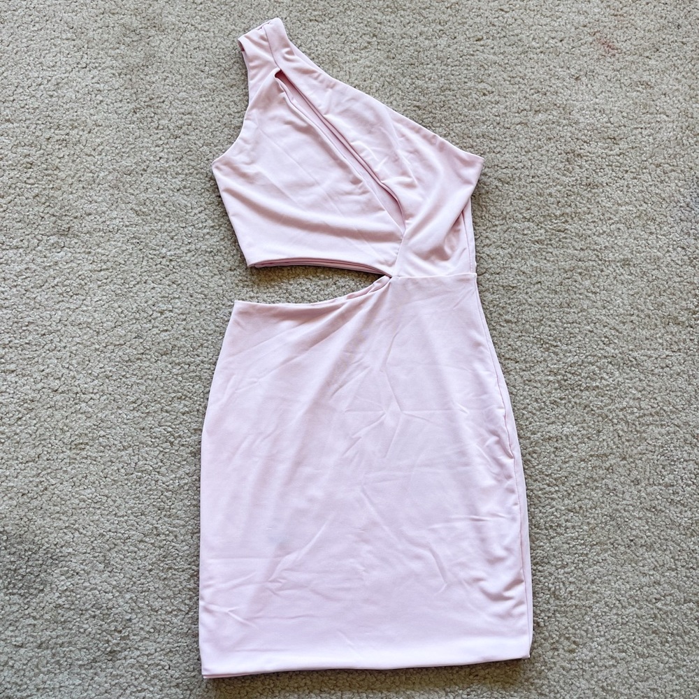 Light Pink Body Con Mini Dress
